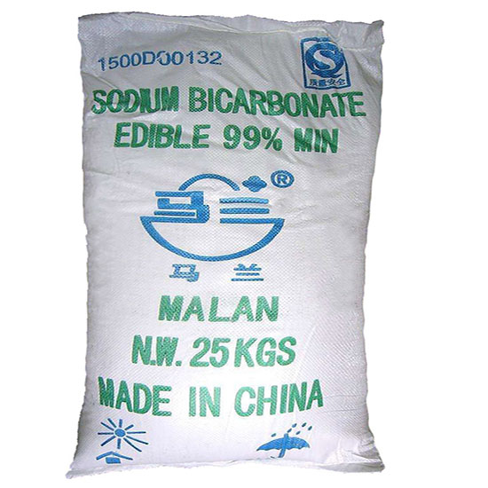 Saco longo da marca Malan r de bicarbonato de sódio grau alimentício